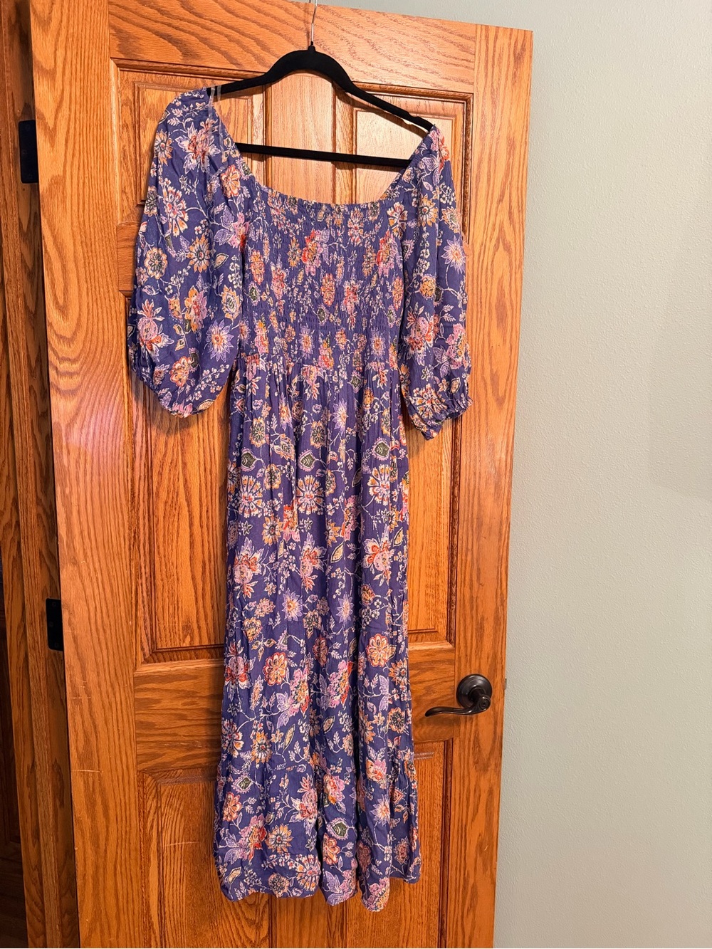 Purple Floral Off-Shoulder Dress